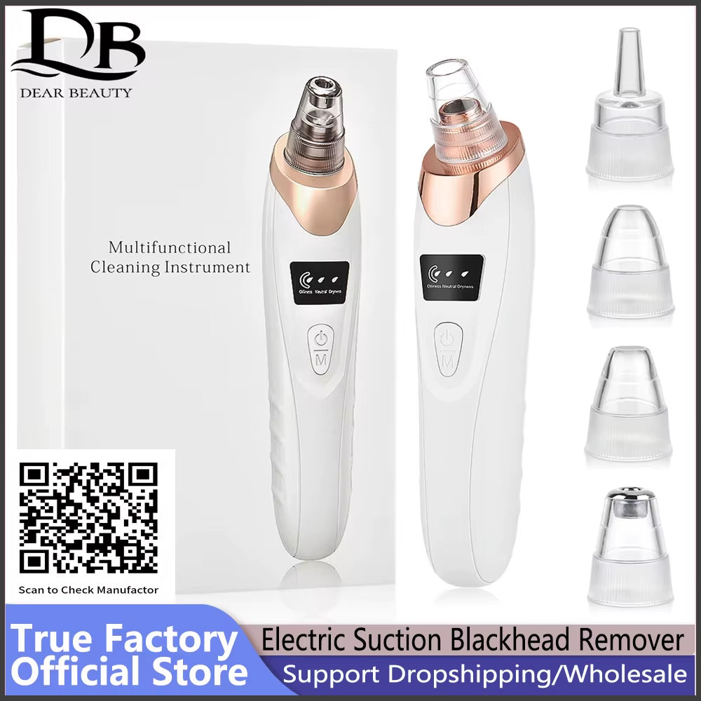 Electric Vacuum Suction Blackhead Remover Facial Pore Cleaner Comedone Spot Acne Pimple Blackhead Extractor USB Rechargeable